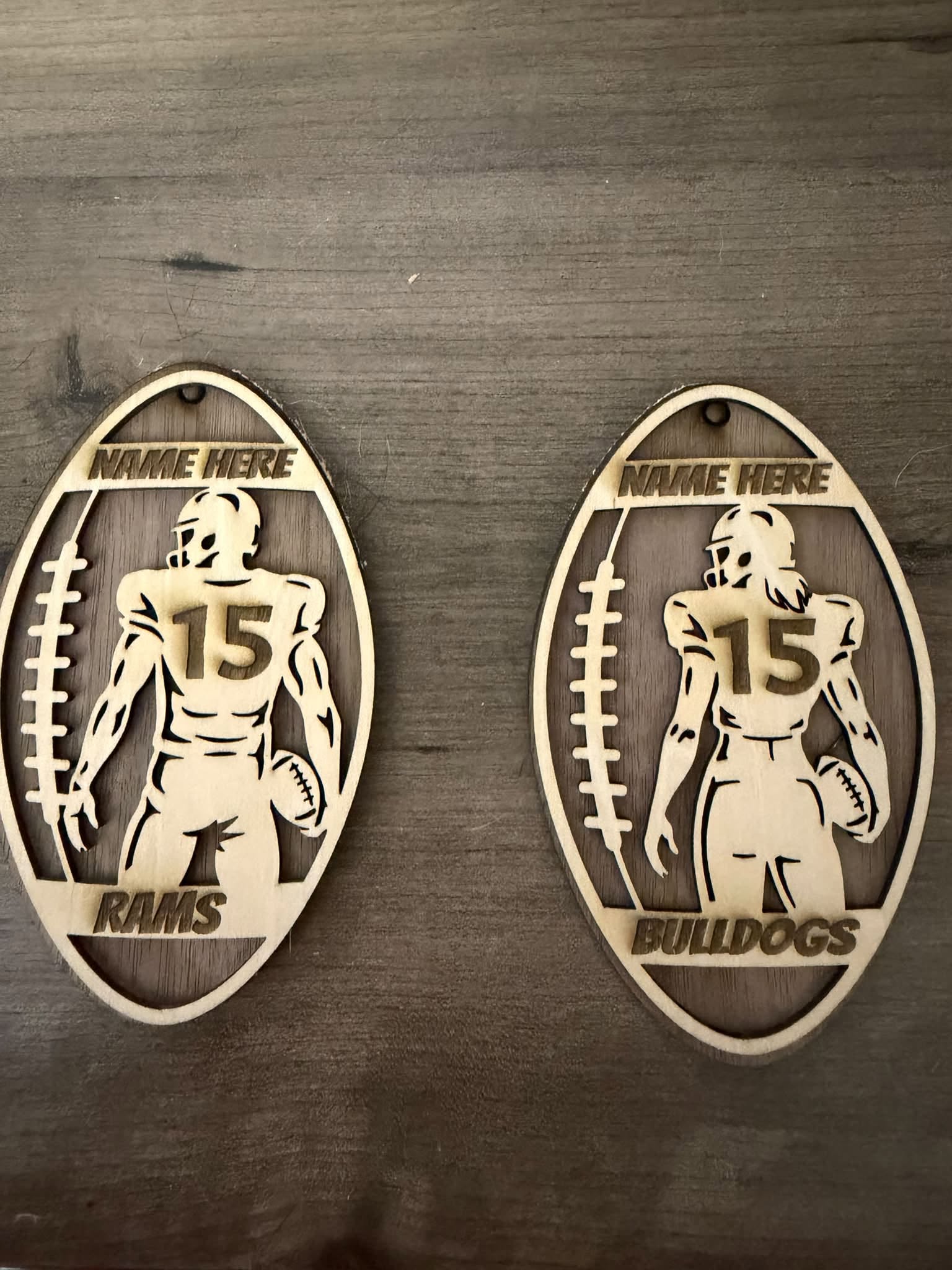 Custom Football Player Ornament